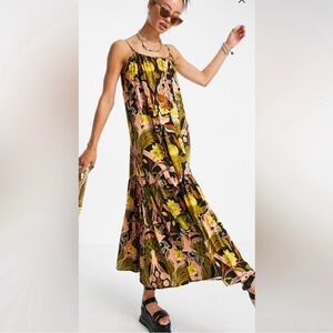 Topshop | Dresses | Chiffon Ruffle Maxi Or Duster Nwt Ivory Us 6 | Poshmark